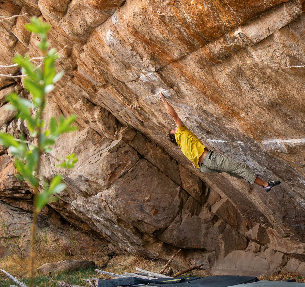 Yannick Flohé climbing No One Mourns The Wicked. Photo: Griffin Appel (@griffinkeen)